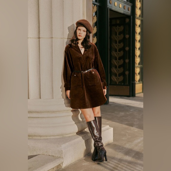Petite Studio Corduroy Dress - Picture 3 of 7